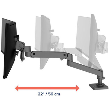 Ergotron LX Pro Desk Soporte Doble para Pantallas Hasta 27 Pulgadas 13" Ajuste de Altura