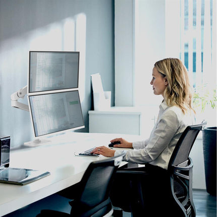 Ergotron LX Pro Soporte de Escritorio para 2 Monitores 24" 22 lb Blanco