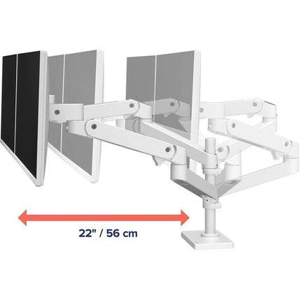 Ergotron LX Pro Soporte de Escritorio para 2 Monitores 24" 22 lb Blanco