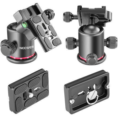 Neewer GM-MT Cabezal Esférico con Placa QR Arca Tipo 17.6 lb de carga