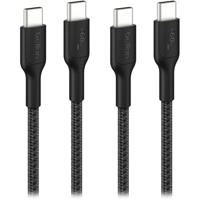 Belkin BoostCharge Pro Cable USB-C Trenzado 60W Doble Pack Resistente