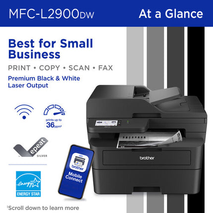 Brother MFC-L2900DW Impresora Láser Monocromo Multifuncional 36 ppm 1200x1200 dpi