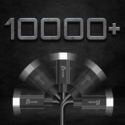 j5create Cable USB-C USB4 100W 2.6' 40 Gb/s Soporte 8K 4K Dual