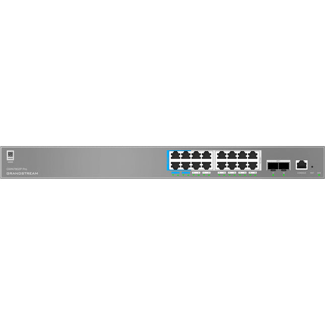 Grandstream GWN7802P Pro Switch de Red Gestionado 16 Puertos PoE++ 250W 2 SFP+