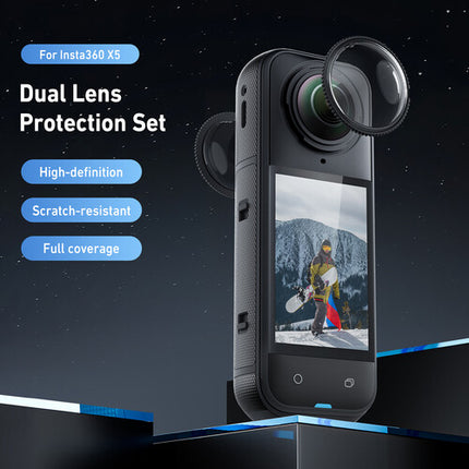 TELESIN Kit de Protección para Lentes Dual Insta360 X5 Antirayaduras Hidrofóbico