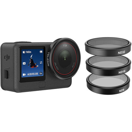 TELESIN Kit de 4 Filtros ND8 ND16 ND32 y Polarizador para DJI Osmo Action 6