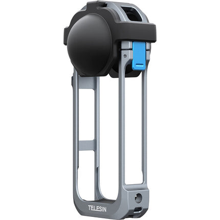 TELESIN Frame Metal Cage para Insta360 X5 con Montura 1/4" y Zapata fría