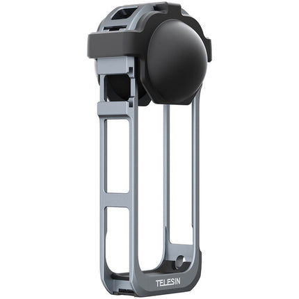 TELESIN Frame Metal Cage para Insta360 X5 con Montura 1/4" y Zapata fría