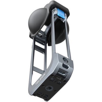 TELESIN Frame Metal Cage para Insta360 X5 con Montura 1/4" y Zapata fría