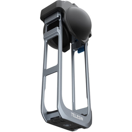 TELESIN Frame Metal Cage para Insta360 X5 con Montura 1/4" y Zapata fría