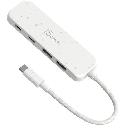 j5create Eco-Friendly Hub USB-C a 4 Puertos USB-C y USB-A 3.2 Gen 2 Blanco