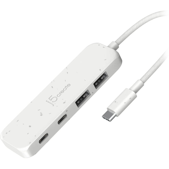 j5create Eco-Friendly Hub USB-C a 4 Puertos USB-C y USB-A 3.2 Gen 2 Blanco