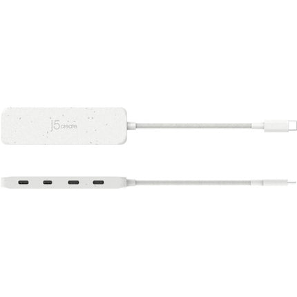 j5create Hub USB-C ecológico 4 puertos USB-C 3.2 Gen 2 blanco
