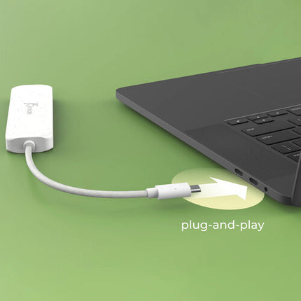 j5create Hub USB-C ecológico 4 puertos USB-C 3.2 Gen 2 blanco