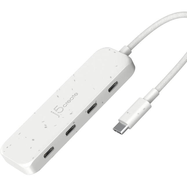 j5create Hub USB-C ecológico 4 puertos USB-C 3.2 Gen 2 blanco