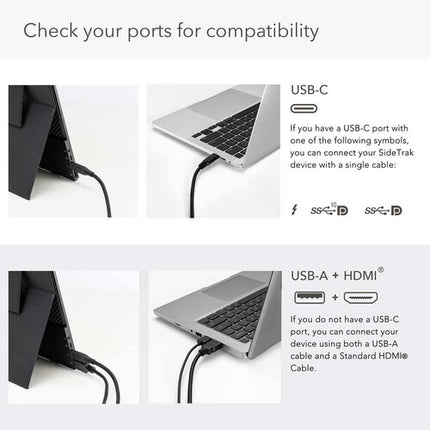 Luxor SideTrak Solo Pro Monitor portátil 15.6" Full HD 250 nits USB-C incluye cables