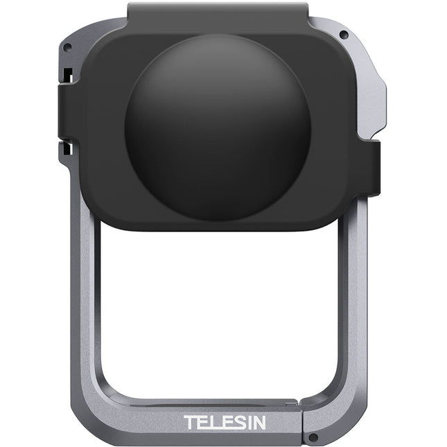 TELESIN Jaula de Metal con Tapa de Lente para DJI Osmo 360 aluminio ligero y montaje Cold Shoe