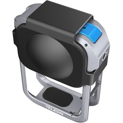 TELESIN Jaula de Metal con Tapa de Lente para DJI Osmo 360 aluminio ligero y montaje Cold Shoe