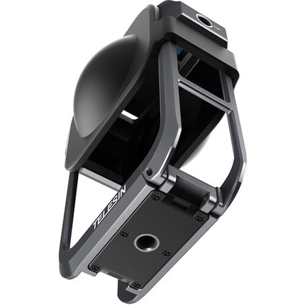 TELESIN Jaula de Metal con Tapa de Lente para DJI Osmo 360 aluminio ligero y montaje Cold Shoe