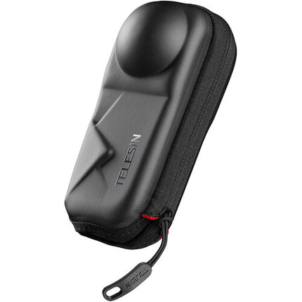 TELESIN Estuche para cámara de acción Insta360 X4 X5 resistente a golpes con cierre de cremallera