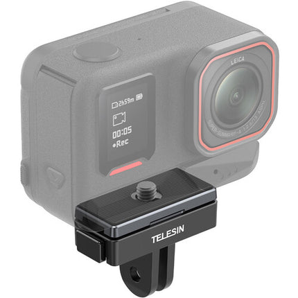 TELESIN Set de Montura Magnética Rápida con Base y Placa 1/4"-20 para Insta360