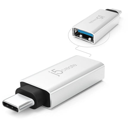 j5create Adaptador USB-C 3.1 Gen 1 Macho a USB-A Hembra 5 Gb/s Aluminio