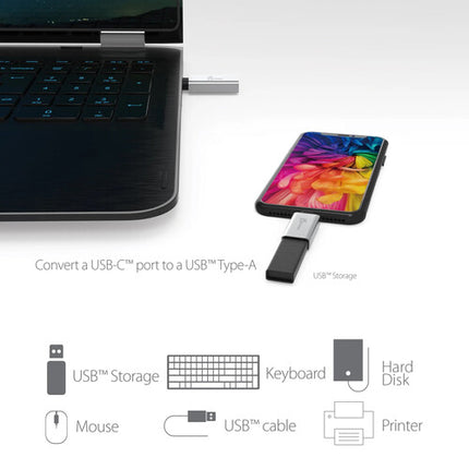 j5create Adaptador USB-C 3.1 Gen 1 Macho a USB-A Hembra 5 Gb/s Aluminio