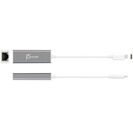 j5create Adaptador USB-C a Ethernet RJ45 Gigabit Aluminio 1 Gb/s