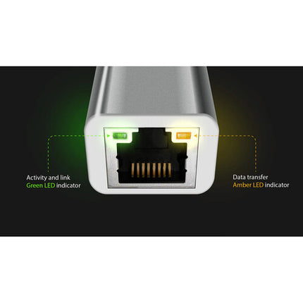 j5create Adaptador USB-C a Ethernet RJ45 Gigabit Aluminio 1 Gb/s