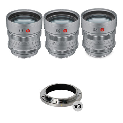 Leitz Cine HEKTOR T2.1 Juego de 3 lentes Full-Frame 25 50 73mm para Sony E Nikon Z