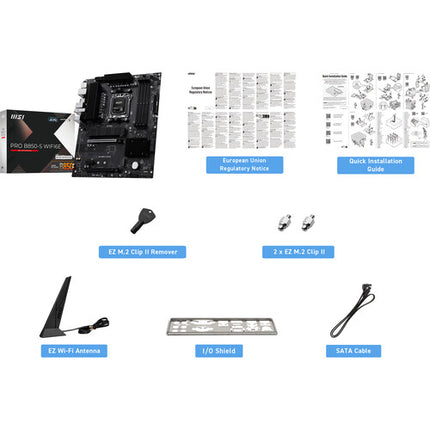 AMD Ryzen 7 9700X 3.8 GHz 8 Núcleos Kit Procesador y Placa MSI PRO B850-S WIFI6E AM5 ATX