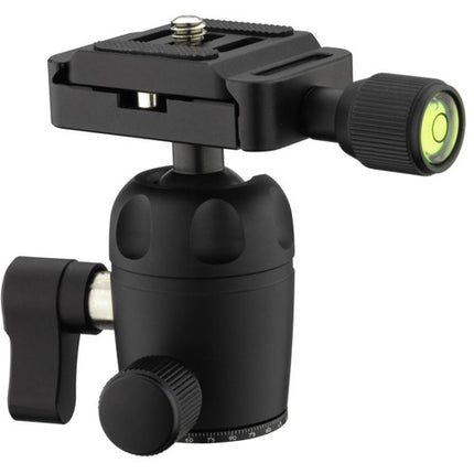 Oben MBH-11 Mini Cabezal de Bola Dual Acción Capacidad 11 lb Altura 2.9" con Placa de Liberación Rápida estilo Arca