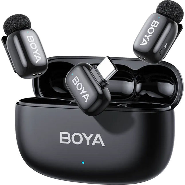 BOYA mini 2 Sistema de Micrófono Inalámbrico para 2 Personas con USB-C y Estuche de Carga