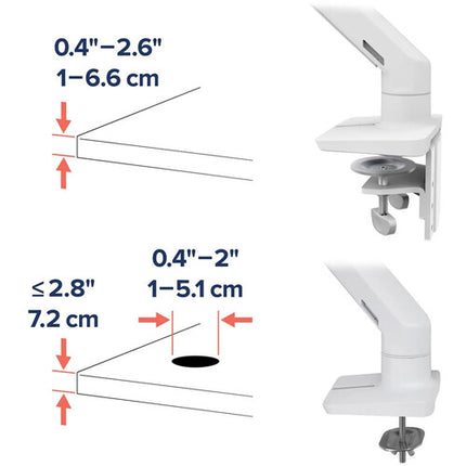 Ergotron HX Soporte para Monitor Blanco Hasta 57 Pulgadas 37.5 lb Capacidad