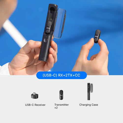 BOYA Magic Sistema de Micrófono Inalámbrico Transformable con Audio 48kHz 24-Bit y 6 Horas de Batería