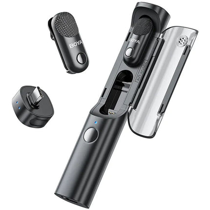 BOYA Magic Sistema de Micrófono Inalámbrico Transformable con Audio 48kHz 24-Bit y 6 Horas de Batería