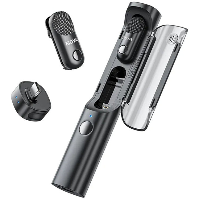 BOYA Magic Sistema de Micrófono Inalámbrico Transformable con Audio 48kHz 24-Bit y 6 Horas de Batería