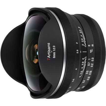 7Artisans 6mm f2 Objetivo Fisheye APS-C Ángulo 220° Manual para Fuji