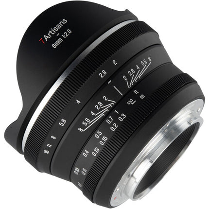 7Artisans 6mm f2 Objetivo Fisheye APS-C Ángulo 220° Manual para Fuji