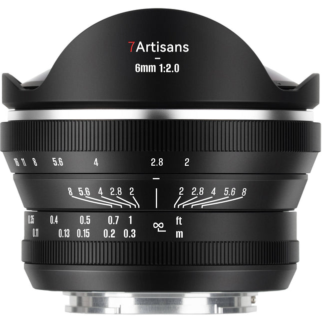 7Artisans 6mm f2 Objetivo Fisheye APS-C Ángulo 220° Manual para Fuji