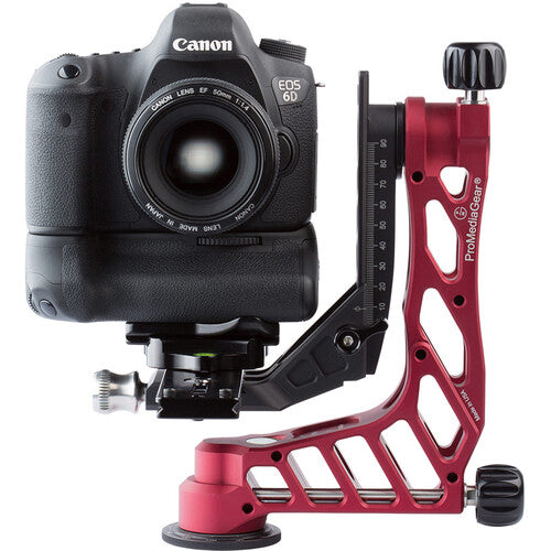 ProMediaGear GKJr Katana Pro Cabezal Gimbal para Teleobjetivo Capacidad 50 lb Acabado Rojo