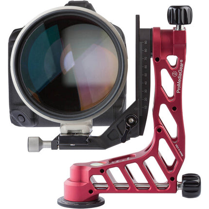 ProMediaGear GKJr Katana Pro Cabezal Gimbal para Teleobjetivo Capacidad 50 lb Acabado Rojo