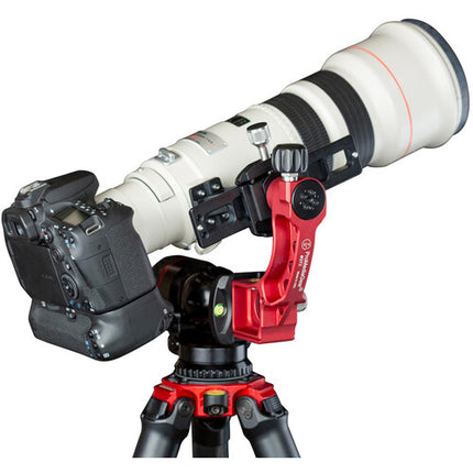 ProMediaGear GT2R Tomahawk V2 Cabezal Gimbal para Rótulas 50 lb Rojo