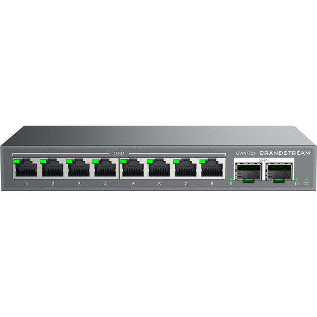 Grandstream GWN7721 Switch de Red Gestionado 8 Puertos 2.5G 10G SFP+ 80 Gb/s