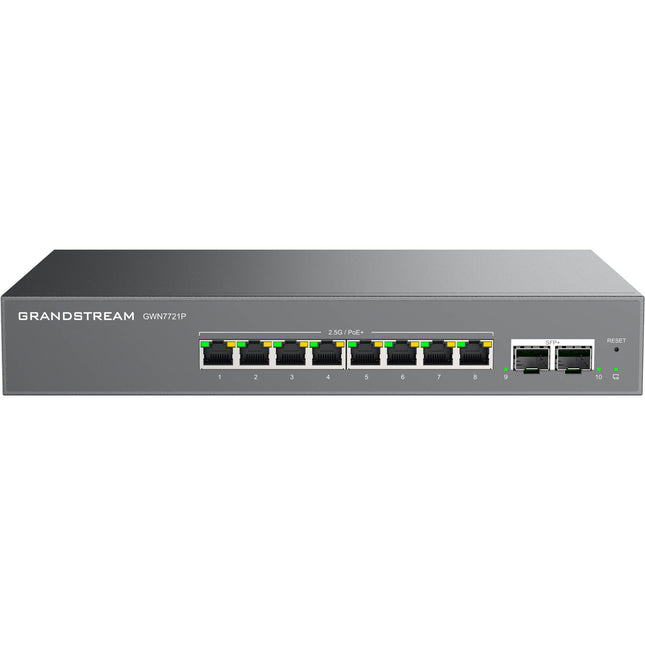 Grandstream GWN7721P Switch de Red Gestionado 8 Puertos 2.5G PoE+ 130W Rackmount