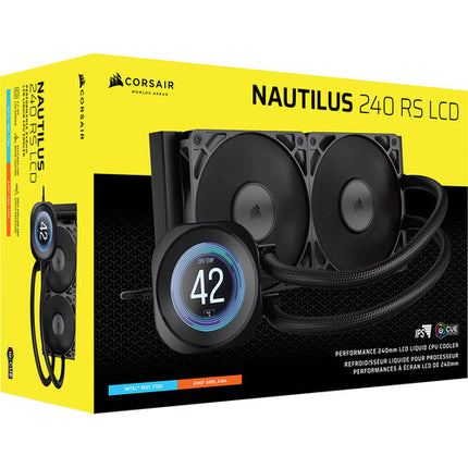 CORSAIR NAUTILUS RS LCD Refrigeración Líquida CPU 240mm 2 Ventiladores PWM 2100 rpm