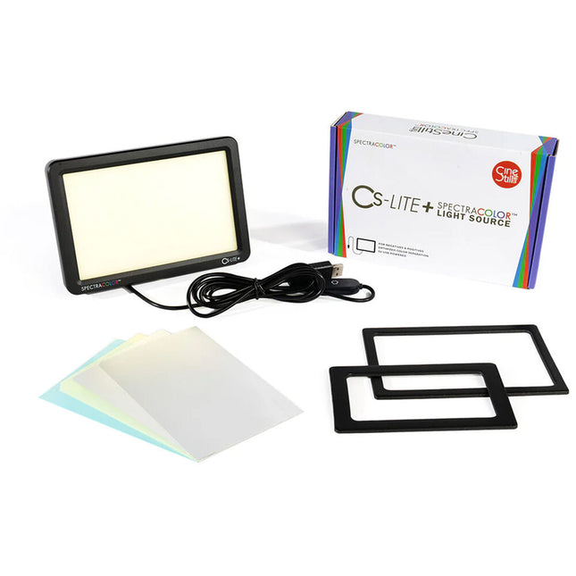 CineStill Film CS-LITE+ fuente de luz SpectraColor panel LED 5.9 x 3.8 pulgadas con CS-LiteMask y hojas de calibración