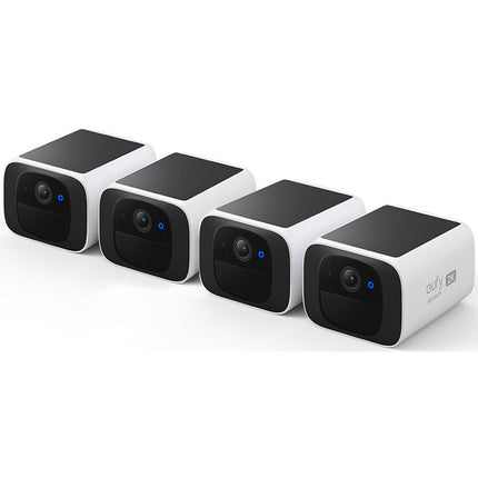 eufy Security SoloCam S220 Cámara Solar 2K 135° Visión Nocturna 8GB 4-Pack