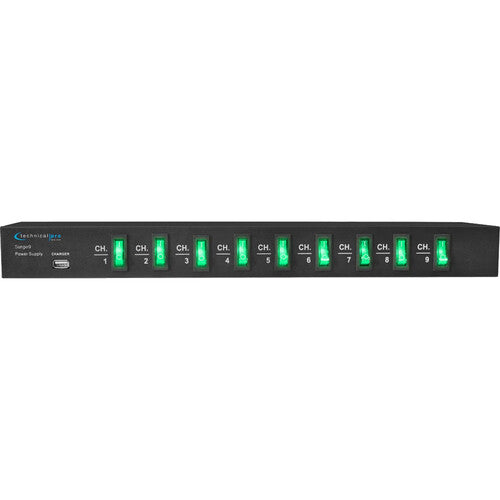 Technical Pro SURGE9 Regleta para Rack 9 Tomas Puerto USB 5V Cable 1 2m