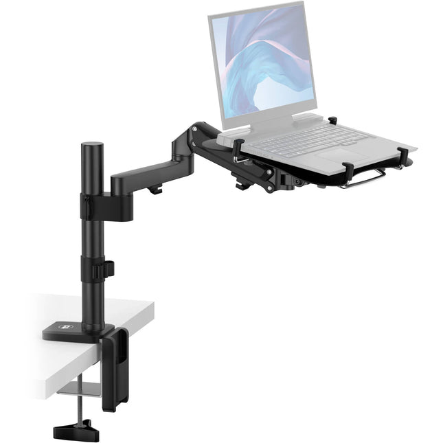 CTA Digital Soporte de Escritorio Articulado para Portátiles 7-15 Pulgadas con Ventilador USB Integrado